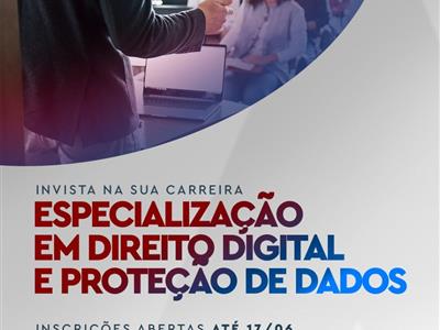 Foto da Notícia: Seguem até dia 17 as inscrições para a primeira Especialização em Direito Digital e Proteção de Dados da ESA-MT