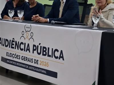 Notícia destaque: Em Rondonópolis, OAB-MT participa de discussões sobre as Eleições 2026 em audiência pública do TRE